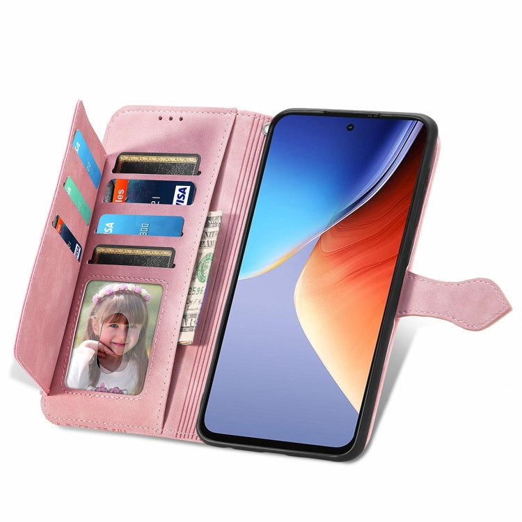 For Blackview A96 Embossed Flower Zipper Leather Phone Case(Pink) - More Brand by PMC TechLife | Online Shopping South Africa | PMC TechLife | Buy Now Pay Later Mobicred