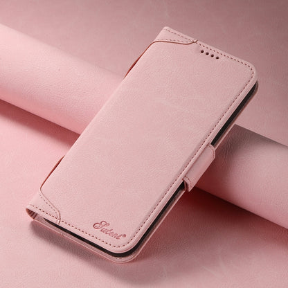 For iPhone 12 Pro Max SUTENI J07 Multifunctional Horizontal Flip Magsafe Leather Phone Case(Pink) - iPhone 12 Pro Max Cases by Suteni | Online Shopping South Africa | PMC Jewellery | Buy Now Pay Later Mobicred