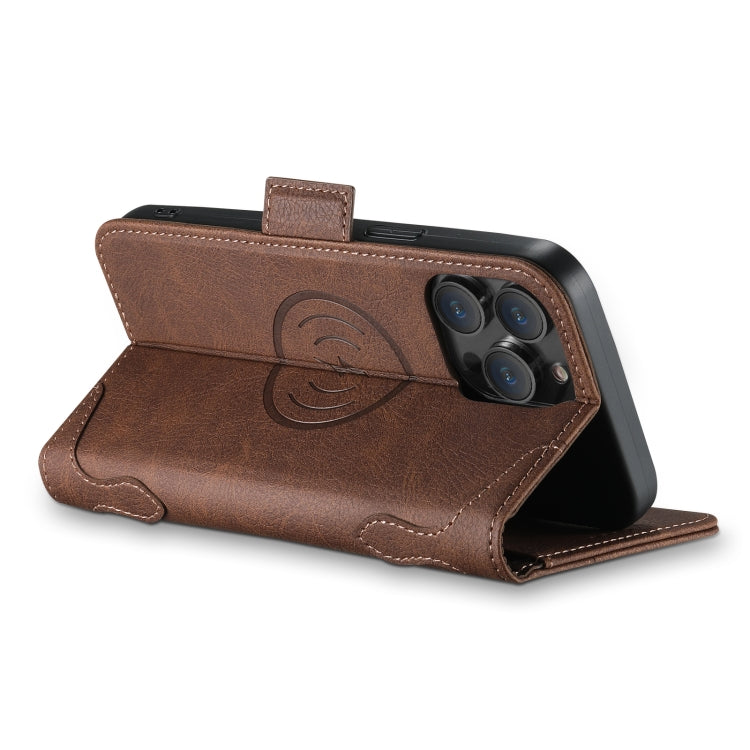 For iPhone 13 Pro SUTENI J07 Multifunctional Horizontal Flip Magsafe Leather Phone Case(Brown) - free shipping - PMC Jewellery - Order now!