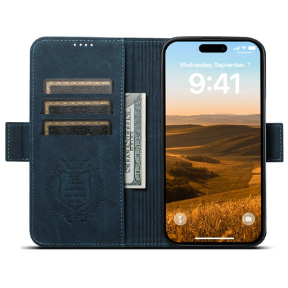 For iPhone 13 Pro Max SUTENI J07 Multifunctional Horizontal Flip Magsafe Leather Phone Case(Blue) - iPhone 13 Pro Max Cases by Suteni | Online Shopping South Africa | PMC Jewellery | Buy Now Pay Later Mobicred