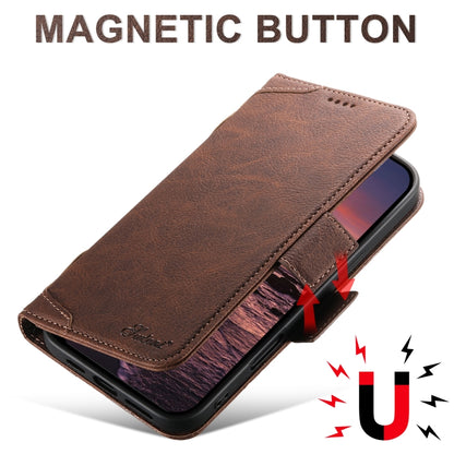 For iPhone 16 Pro SUTENI J07 Multifunctional Horizontal Flip Magsafe Leather Phone Case(Brown) - iPhone 16 Pro Cases by Suteni | Online Shopping South Africa | PMC Jewellery | Buy Now Pay Later Mobicred