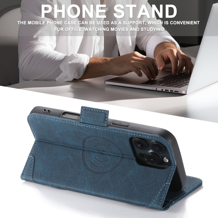 For iPhone 16 Pro Max SUTENI J07 Multifunctional Horizontal Flip Magsafe Leather Phone Case(Blue) - free shipping - PMC Jewellery - Order now!