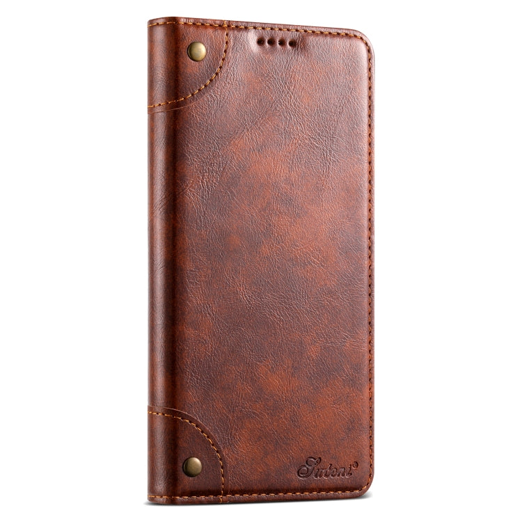 For Samsung Galaxy S24+ 5G Suteni Baroque Calf Texture Buckle Wallet Leather Phone Case(Khaki) - Galaxy S24+ 5G Cases by Suteni | Online Shopping South Africa | PMC Jewellery | Buy Now Pay Later Mobicred