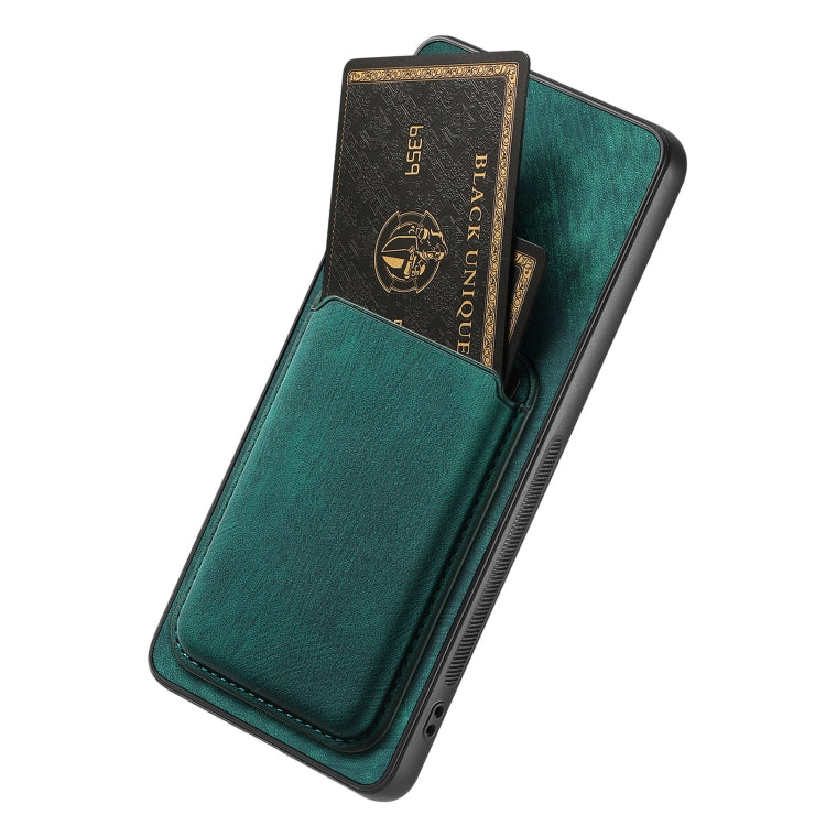 For OPPO Reno9 Pro+ 5G Retro Leather Card Bag Magnetic Phone Case(Green) - OPPO Cases by PMC Jewellery | Online Shopping South Africa | PMC Jewellery | Buy Now Pay Later Mobicred