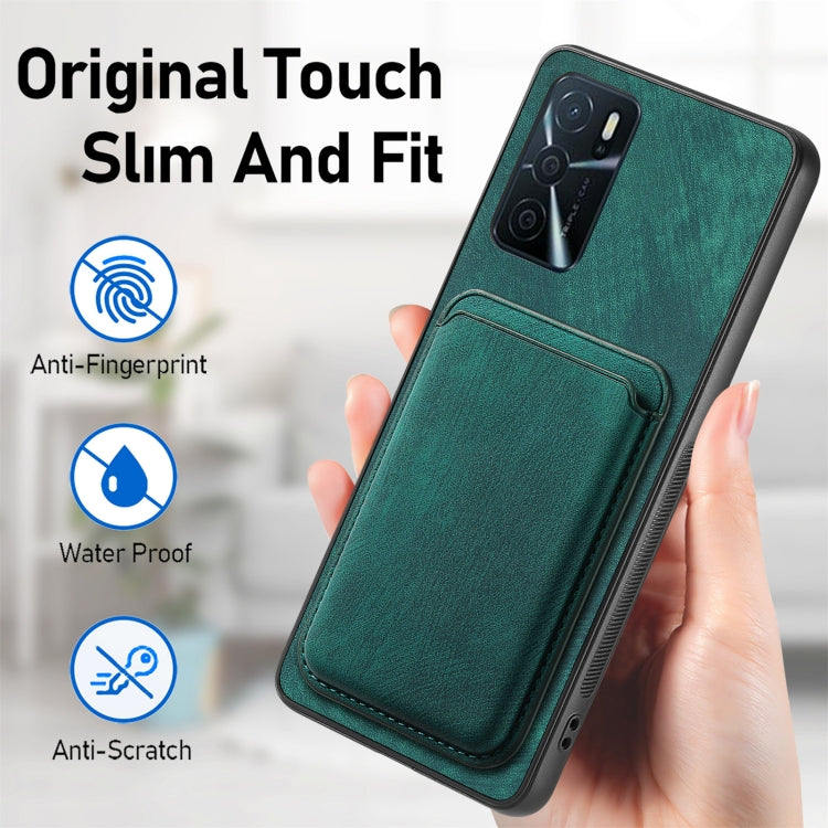 For OPPO A5 Retro Leather Card Bag Magnetic Phone Case(Green) - OPPO Cases by PMC TechLife | Online Shopping South Africa | PMC TechLife | Buy Now Pay Later Mobicred