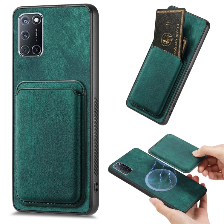 For OPPO A52 / A72/ A92 Retro Leather Card Bag Magnetic Phone Case(Green) - OPPO Cases by PMC TechLife | Online Shopping South Africa | PMC TechLife | Buy Now Pay Later Mobicred