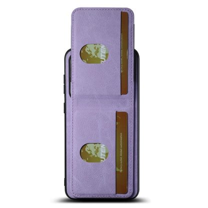 For Samsuny Galaxy S24+ 5G Suteni H03 Litchi Leather Card Bag Stand Back Phone Case(Purple) - Galaxy S24+ 5G Cases by Suteni | Online Shopping South Africa | PMC Jewellery | Buy Now Pay Later Mobicred