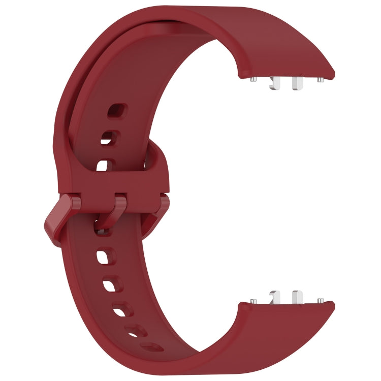 For Samsung Galaxy Fit 3 SM-R390 Solid Color Buckle Silicone Watch Band(Red) - Watch Bands by PMC TechLife | Online Shopping South Africa | PMC TechLife