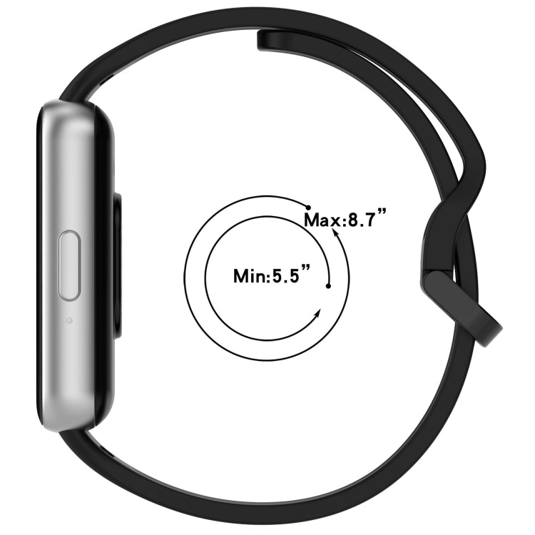 For Samsung Galaxy Fit 3 SM-R390 Solid Color Buckle Silicone Watch Band(Black) - Watch Bands by PMC TechLife | Online Shopping South Africa | PMC TechLife