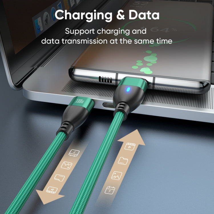 ENKAY 3 in 1 PD100W Type-C to Type-C / 8 Pin / Micro USB Magnetic Fast Charging Cable, Cable Length:1.8m(Red) - free shipping - PMC Jewellery - Order now!