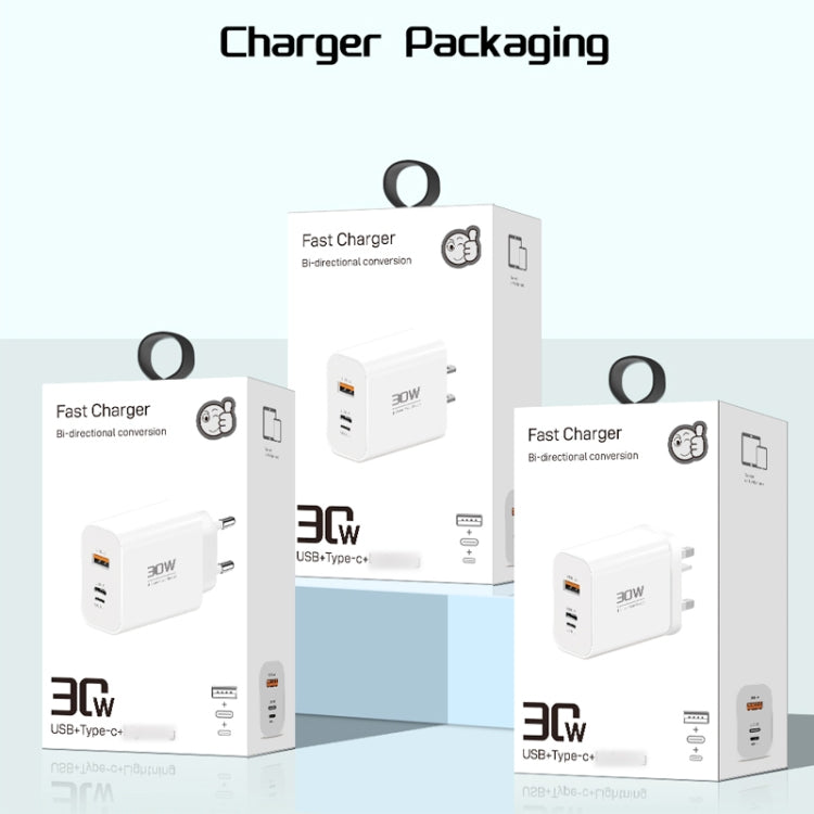 PD30W USB-C / Type-C + 8 Pin + USB Charger with Type-C to 8 Pin Date Cable(US Plug) - free shipping - PMC Jewellery - Order now!