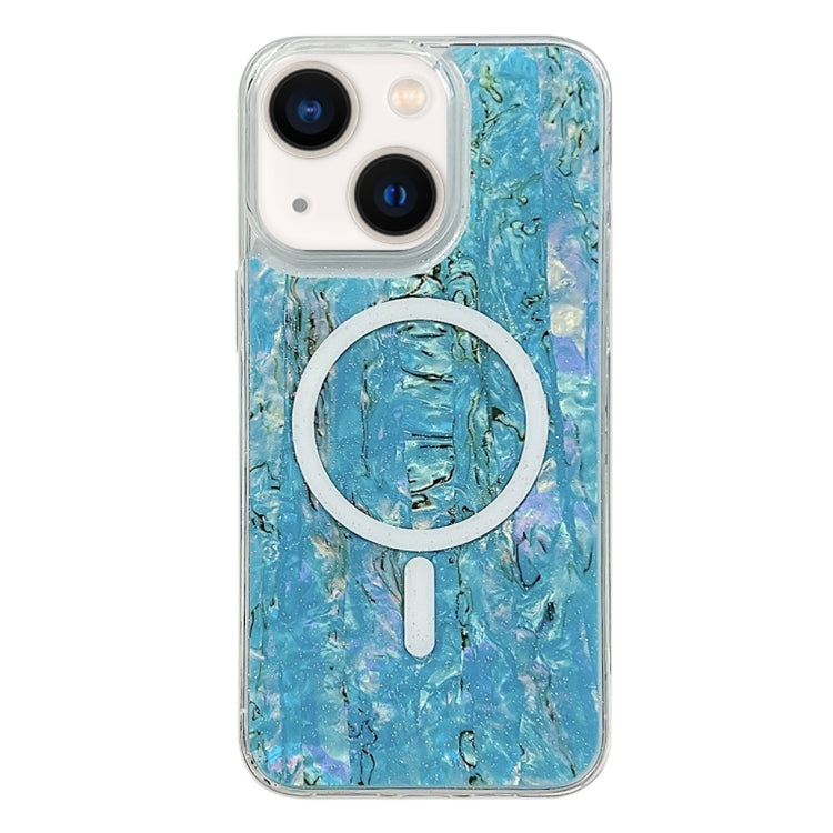 For iPhone 13 / 14 Shell Texture Multicolor MagSafe TPU Phone Case(Sky Blue) - iPhone 14 Cases by PMC Jewellery | Online Shopping South Africa | PMC Jewellery