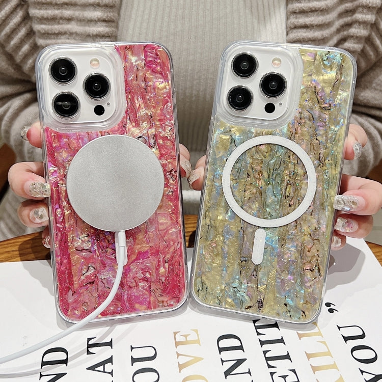 For iPhone 14 Pro Max Shell Texture Multicolor MagSafe TPU Phone Case(Purple) - iPhone 14 Pro Max Cases by PMC TechLife | Online Shopping South Africa | PMC TechLife