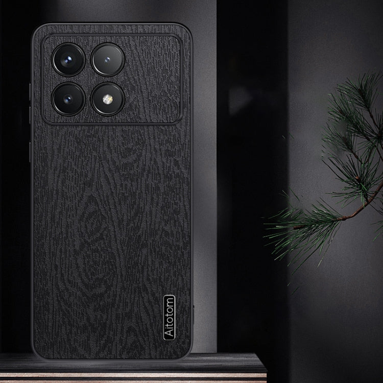 For Xiaomi Redmi K70 Tree Bark Leather Shockproof Phone Case(Grey) - Xiaomi Cases by PMC Jewellery | Online Shopping South Africa | PMC Jewellery | Buy Now Pay Later Mobicred