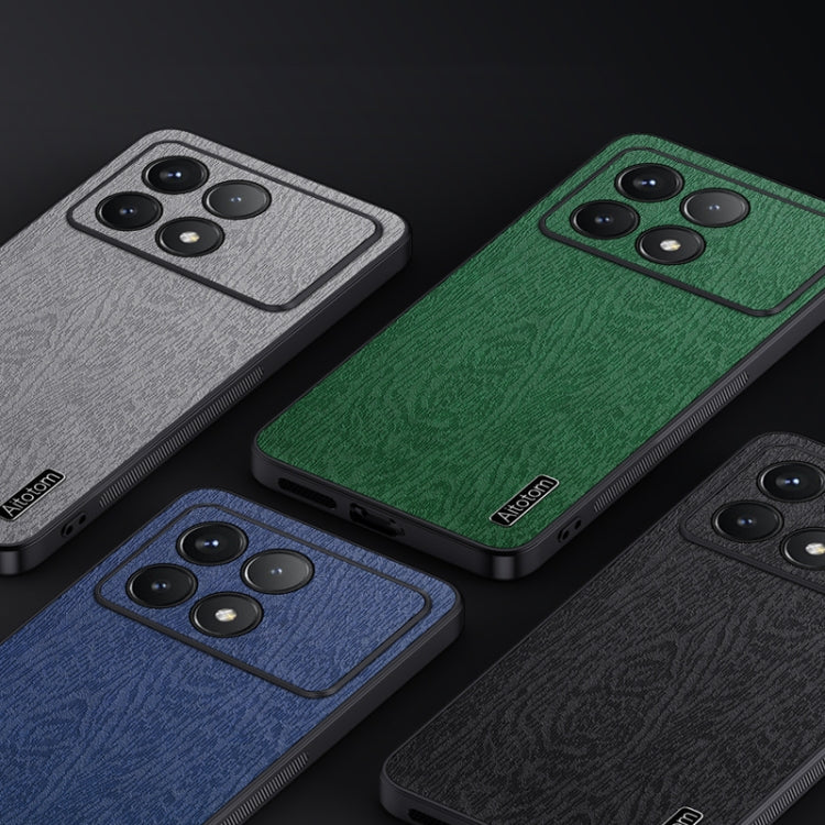 For Xiaomi Redmi K70 Tree Bark Leather Shockproof Phone Case(Blue) - Xiaomi Cases by PMC Jewellery | Online Shopping South Africa | PMC Jewellery | Buy Now Pay Later Mobicred