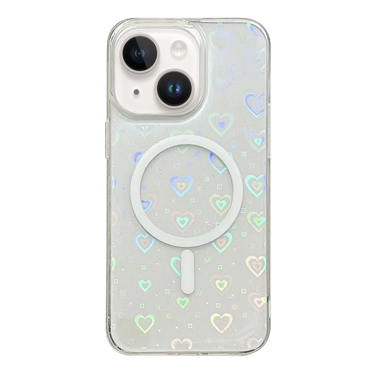 For iPhone 13 Laser Love MagSafe TPU Phone Case(Transparent) - iPhone 13 Cases by PMC TechLife | Online Shopping South Africa | PMC TechLife