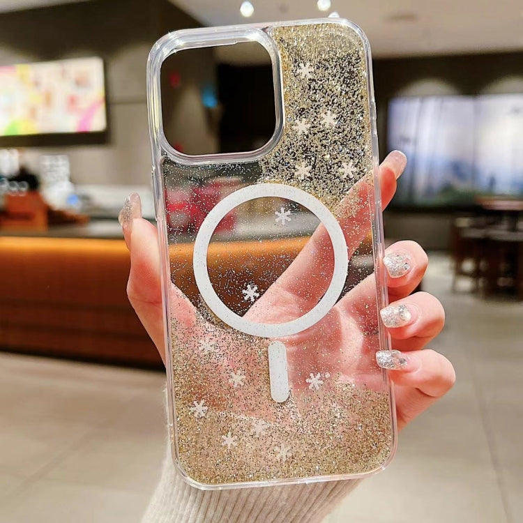 For iPhone 14 Pro Explosive Flash Gradient MagSafe TPU Phone Case(Gold) - iPhone 14 Pro Cases by PMC TechLife | Online Shopping South Africa | PMC TechLife