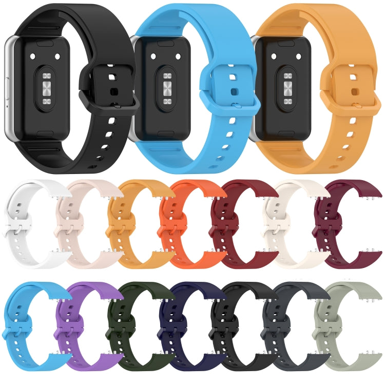 For Samsung Galaxy Fit 3 Solid Color Colorful Buckle Silicone Watch Band(Purple) - Watch Bands by PMC TechLife | Online Shopping South Africa | PMC TechLife