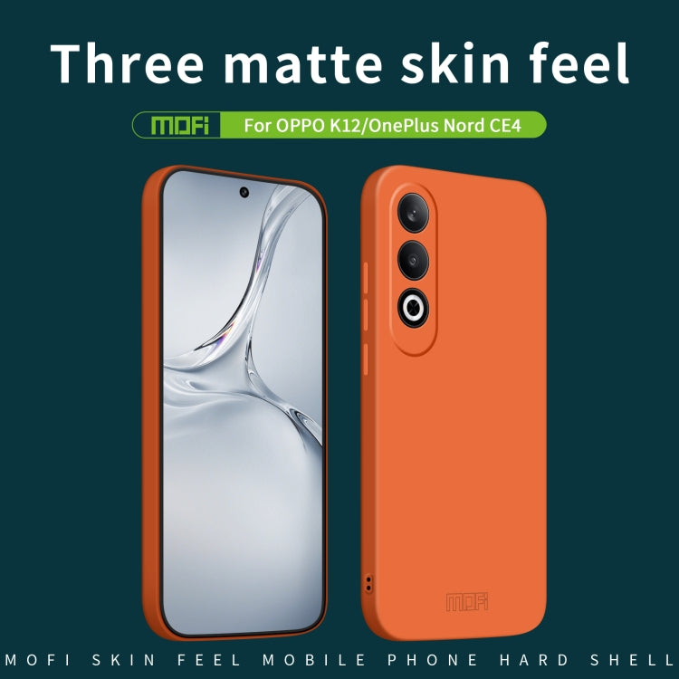 For OPPO K12 / OnePlus Nord CE4 MOFI Qin Series Skin Feel All-inclusive PC Phone Case(Black) - OPPO Cases by MOFI | Online Shopping South Africa | PMC Jewellery | Buy Now Pay Later Mobicred