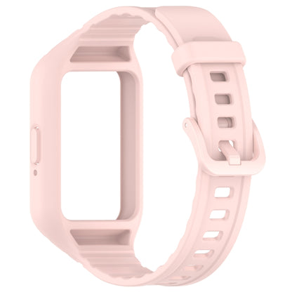 For Samsung Galaxy Fit 3 Integrated TPU Watch Band(Pink) - Watch Bands by PMC Jewellery | Online Shopping South Africa | PMC Jewellery