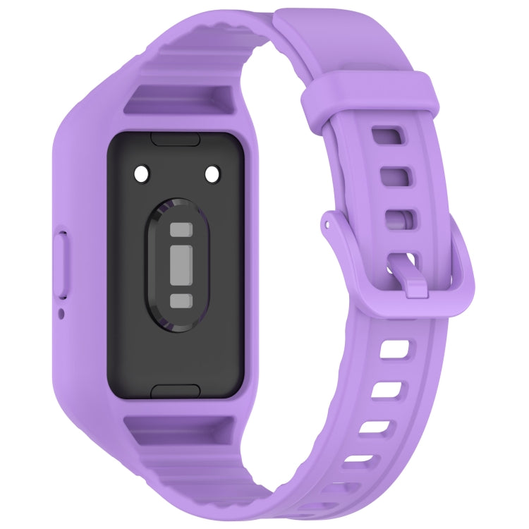 For Samsung Galaxy Fit 3 Integrated TPU Watch Band(Purple) - Watch Bands by PMC Jewellery | Online Shopping South Africa | PMC Jewellery