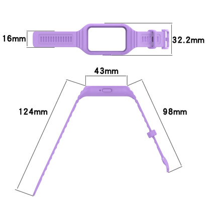 For Samsung Galaxy Fit 3 Integrated TPU Watch Band(Purple) - Watch Bands by PMC Jewellery | Online Shopping South Africa | PMC Jewellery