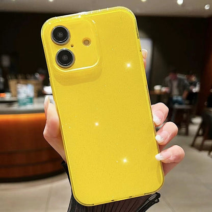 For iPhone 16 Plus Jelly Glitter Solid Color TPU Phone Case(Yellow) - iPhone 16 Plus Cases by PMC Jewellery | Online Shopping South Africa | PMC Jewellery | Buy Now Pay Later Mobicred