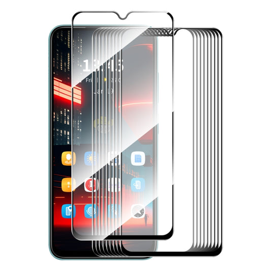 For Tecno Spark Go 2023 10pcs ENKAY Full Glue High Aluminum-silicon Tempered Glass Film - Tecno Tempered Glass by ENKAY | Online Shopping South Africa | PMC Jewellery | Buy Now Pay Later Mobicred