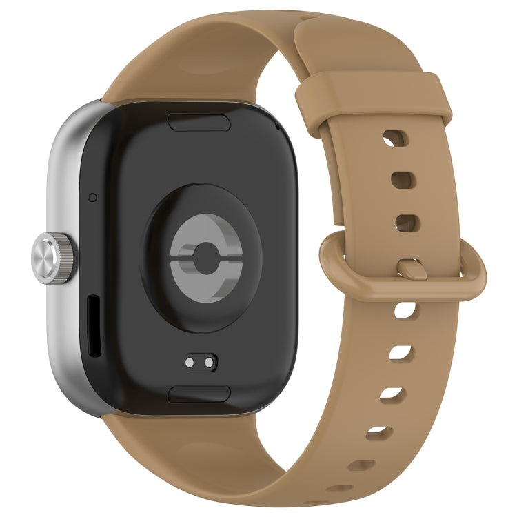 For Redmi Watch 4 Solid Color Colorful Buckle Silicone Watch Band(Coffee) - Watch Bands by PMC TechLife | Online Shopping South Africa | PMC TechLife