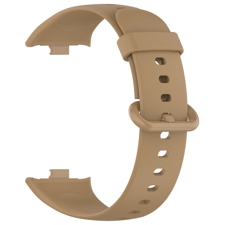 For Redmi Watch 4 Solid Color Colorful Buckle Silicone Watch Band(Coffee) - Watch Bands by PMC TechLife | Online Shopping South Africa | PMC TechLife