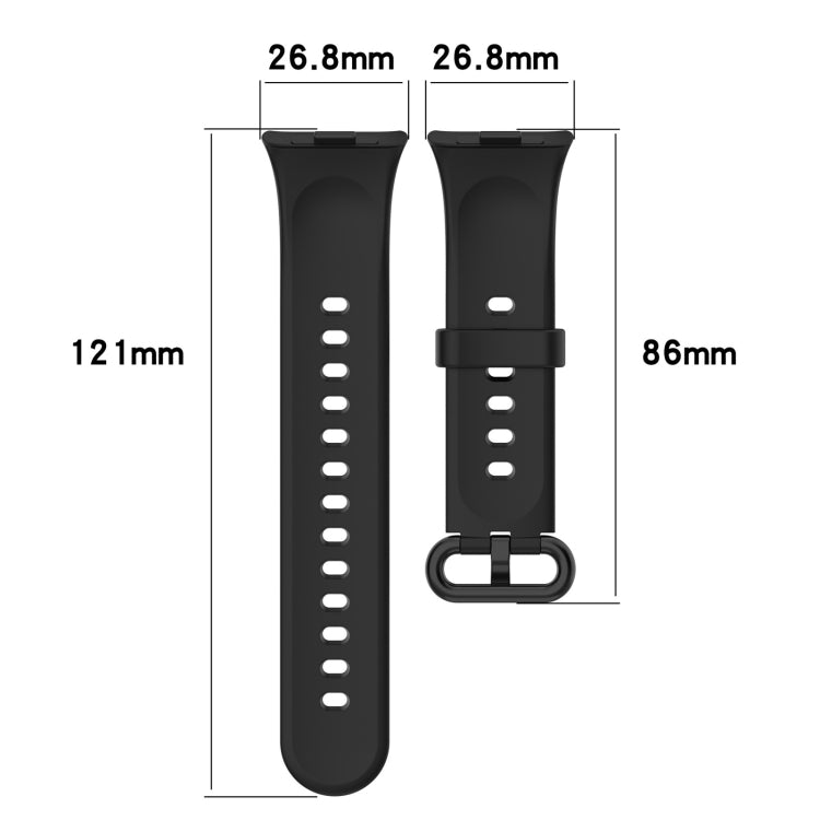 For Redmi Watch 4 Solid Color Colorful Buckle Silicone Watch Band(Red) - Watch Bands by PMC Jewellery | Online Shopping South Africa | PMC Jewellery