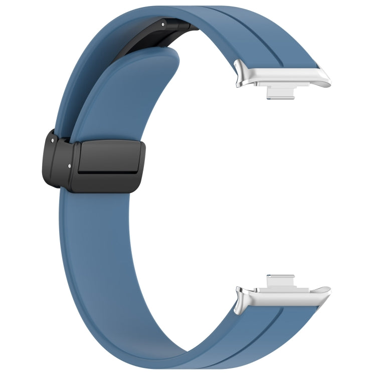 For Redmi Watch 4 Groove Folding Magnetic Buckle Silicone Watch Band(Blue) - Watch Bands by PMC TechLife | Online Shopping South Africa | PMC TechLife