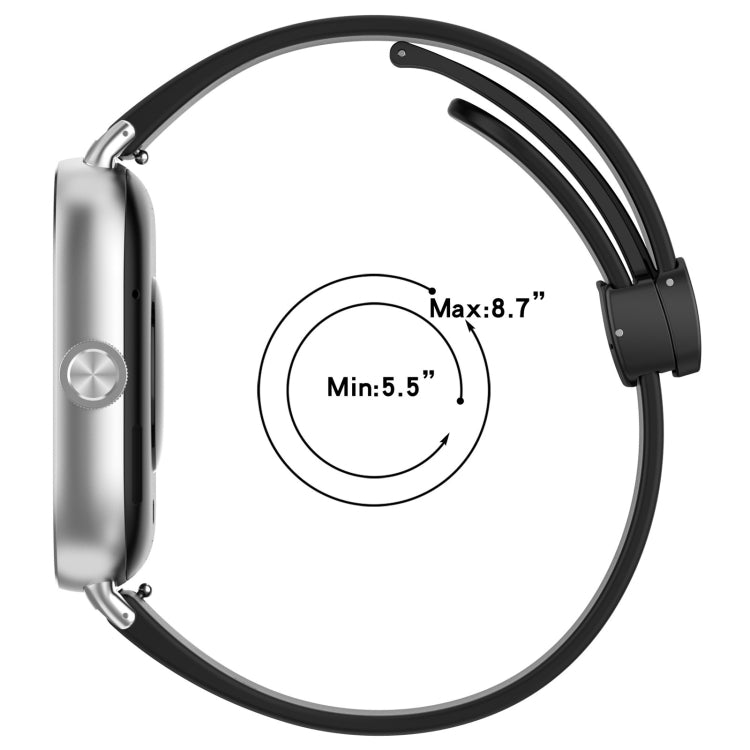 For Redmi Watch 4 Groove Folding Magnetic Buckle Silicone Watch Band(Starlight) - Watch Bands by PMC TechLife | Online Shopping South Africa | PMC TechLife