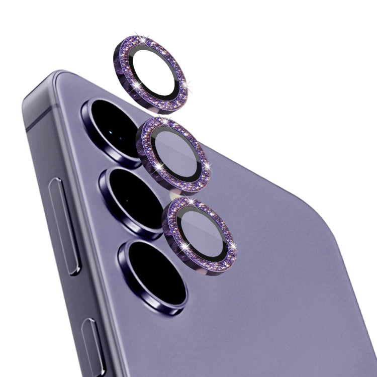 For Samsung Galaxy S24 5G NORTHJO Camera Lens Bling Glitter Metal Ring Tempered Glass Film(Purple) - Galaxy S24 5G Tempered Glass by NORTHJO | Online Shopping South Africa | PMC Jewellery | Buy Now Pay Later Mobicred