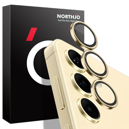 For Samsung Galaxy S24 5G NORTHJO Camera LensCD Vein Metal Ring Tempered Glass Film(Gold) - Galaxy S24 5G Tempered Glass by NORTHJO | Online Shopping South Africa | PMC Jewellery | Buy Now Pay Later Mobicred