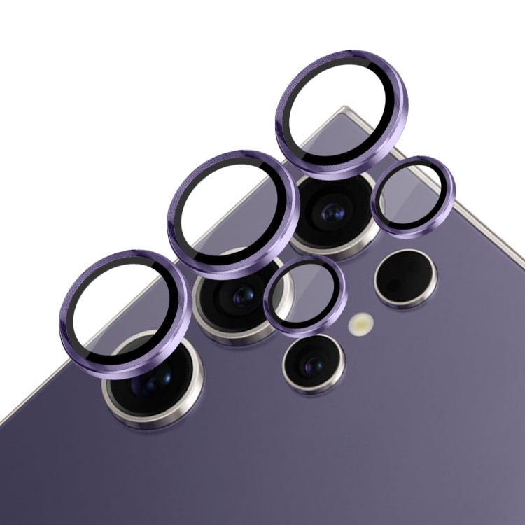 For Samsung Galaxy S24 Ultra 5G NORTHJO Camera LensCD Vein Metal Ring Tempered Glass Film(Purple) - Galaxy S24 Ultra 5G Tempered Glass by NORTHJO | Online Shopping South Africa | PMC Jewellery | Buy Now Pay Later Mobicred