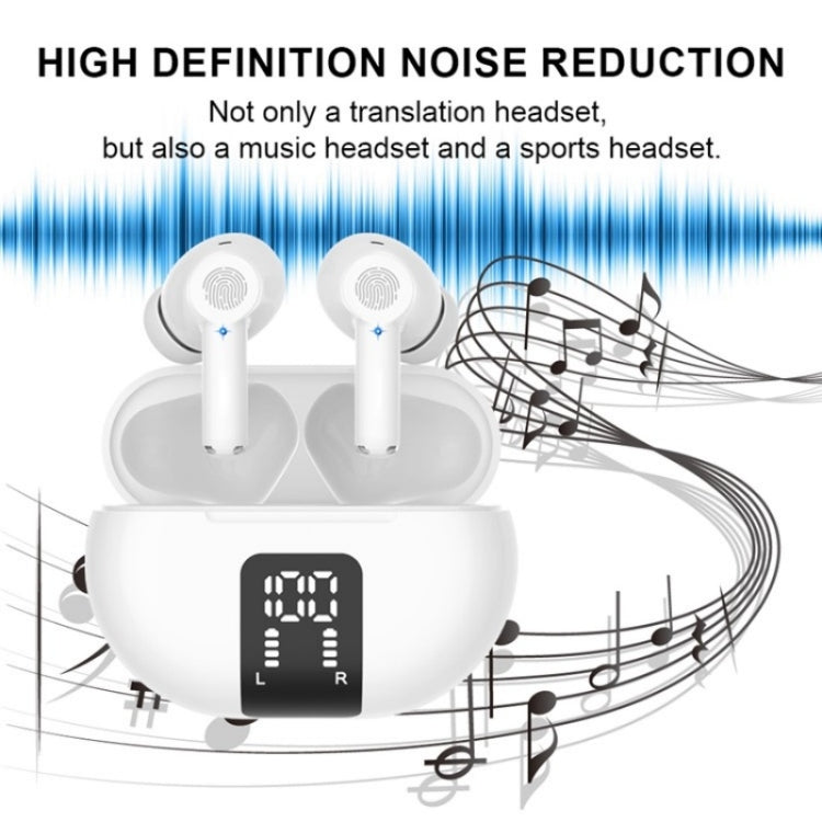 M10 Wireless Bluetooth Smart Voice Translator Headset Multiple Languages Translation Earphones(White) -  by PMC TechLife | Online Shopping South Africa | PMC TechLife | Buy Now Pay Later Mobicred
