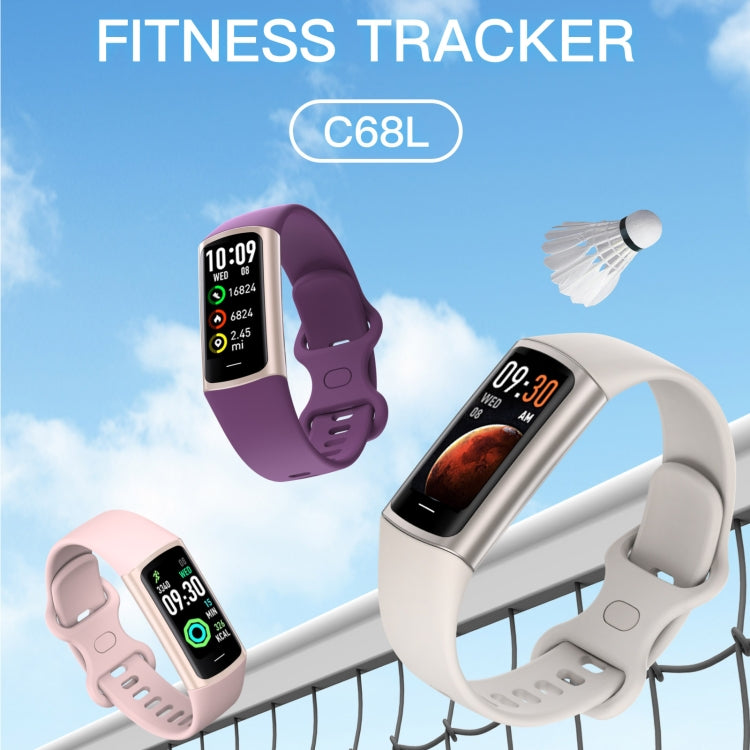 C68L IP67 Waterproof Smart Bracelet Sport Fitness Tracker(Black) - Smart Wristbands by PMC TechLife | Online Shopping South Africa | PMC TechLife