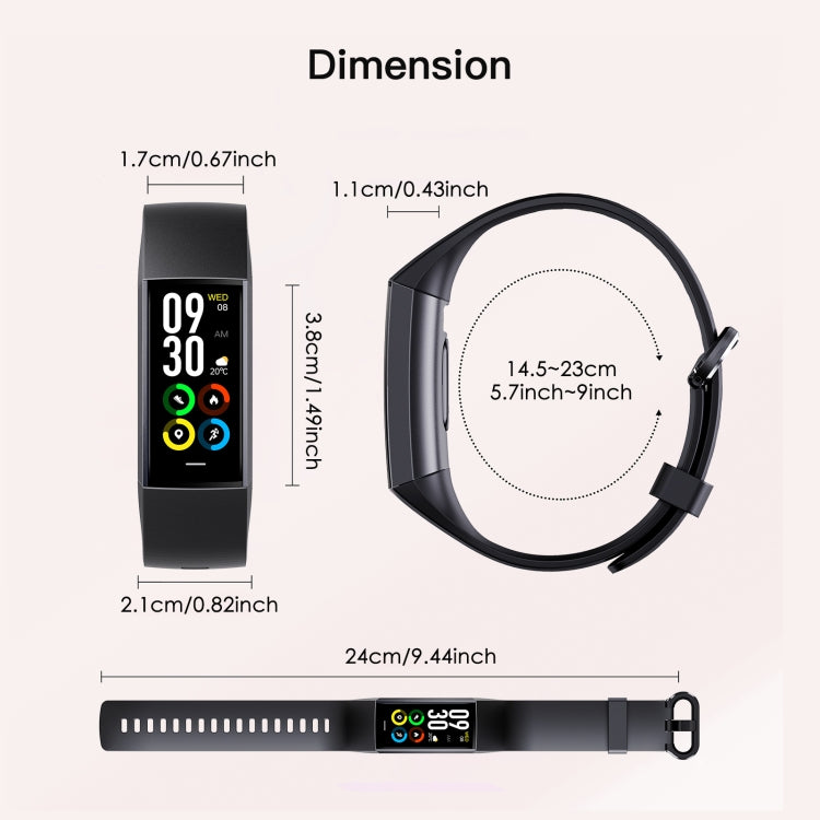 C80 IP67 Waterproof Smart Bracelet Sport Fitness Tracker(Dark Blue) - Smart Wristbands by PMC TechLife | Online Shopping South Africa | PMC TechLife