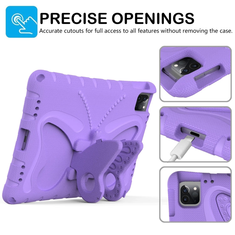 For iPad Air 11 2024 Butterfly Bracket EVA Shockproof Tablet Case(Light Purple) - iPad Air 11 2024 Cases by PMC TechLife | Online Shopping South Africa | PMC TechLife | Buy Now Pay Later Mobicred