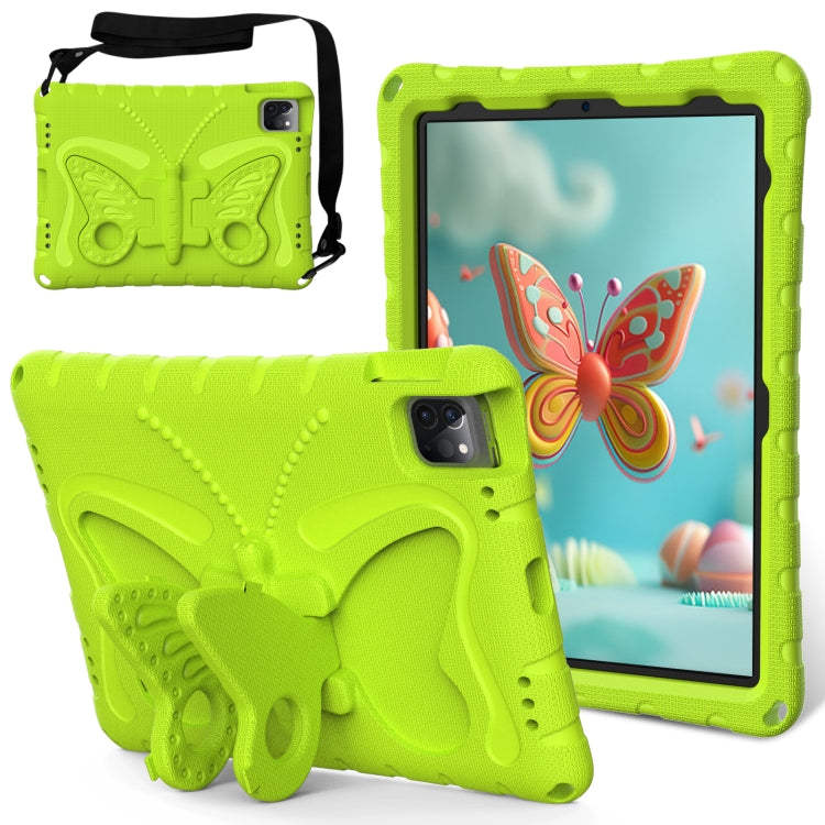 For iPad Air 11 2025 / 2024 Butterfly Bracket EVA Shockproof Tablet Case(Grass Green) - iPad Air 11 2025 / 2024 Cases by PMC TechLife | Online Shopping South Africa | PMC TechLife | Buy Now Pay Later Mobicred
