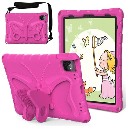 For iPad Air 11 2024 Butterfly Bracket EVA Shockproof Tablet Case(Rose Red) - iPad Air 11 2024 Cases by PMC Jewellery | Online Shopping South Africa | PMC Jewellery | Buy Now Pay Later Mobicred