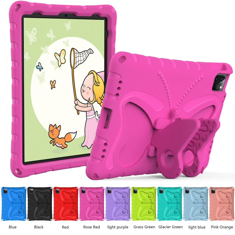 For iPad Air 11 2024 Butterfly Bracket EVA Shockproof Tablet Case(Rose Red) - iPad Air 11 2024 Cases by PMC TechLife | Online Shopping South Africa | PMC TechLife | Buy Now Pay Later Mobicred