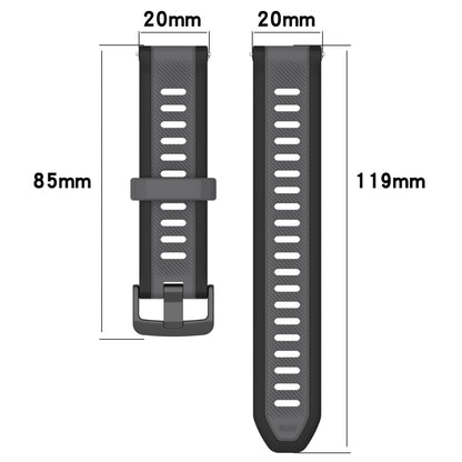 For Samsung Galaxy Watch 4 40mm 20mm Two Color Textured Silicone Watch Band(Yellow+Black) - Watch Bands by PMC Jewellery | Online Shopping South Africa | PMC Jewellery