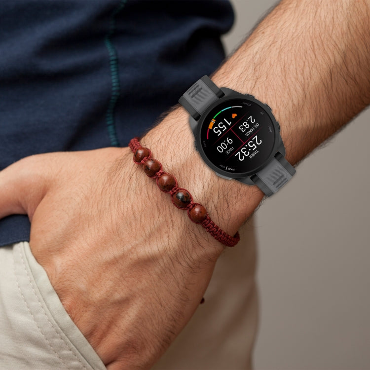 For Garmin Active 5 20mm Two Color Textured Silicone Watch Band(Midnight Blue+Black) - Watch Bands by PMC TechLife | Online Shopping South Africa | PMC TechLife