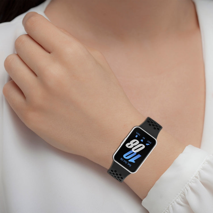For Samsung Galaxy Fit 3 Hole Style Magnetic Folding Buckle Silicone Watch Band(Starlight) - Watch Bands by PMC TechLife | Online Shopping South Africa | PMC TechLife