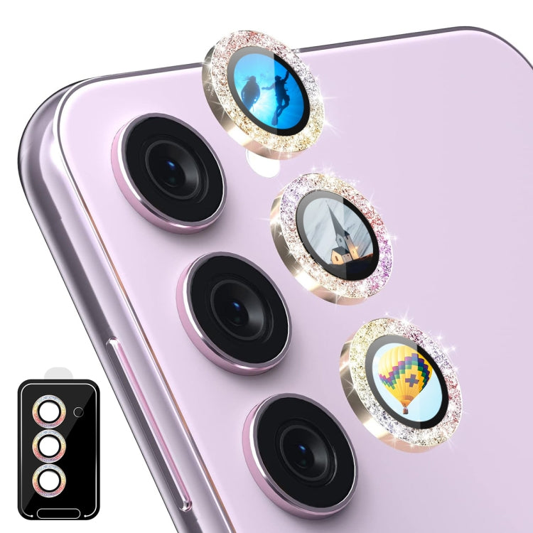 For Samsung Galaxy S24+ 5G ENKAY Hat-Prince AR 9H Rear Lens Glitter Aluminium Alloy Tempered Glass Film(Colorful) - Galaxy S24+ 5G Tempered Glass by ENKAY | Online Shopping South Africa | PMC Jewellery | Buy Now Pay Later Mobicred