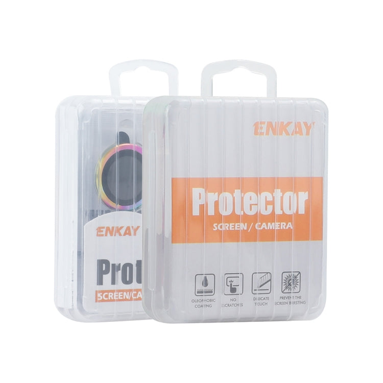 For iPhone 15 Pro / 15 Pro Max ENKAY Hat-Prince AR 9H Rear Lens Aluminium Alloy Tempered Glass Film(Purplish Blue) - iPhone 15 Pro Tempered Glass by ENKAY | Online Shopping South Africa | PMC Jewellery | Buy Now Pay Later Mobicred