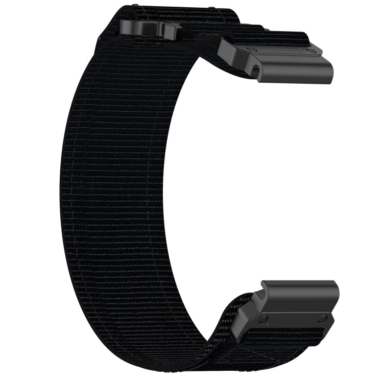 For Garmin MARQ Captain Gen 2 22mm Nylon Hook And Loop Fastener Watch Band(Black) - Watch Bands by PMC TechLife | Online Shopping South Africa | PMC TechLife | Buy Now Pay Later Mobicred