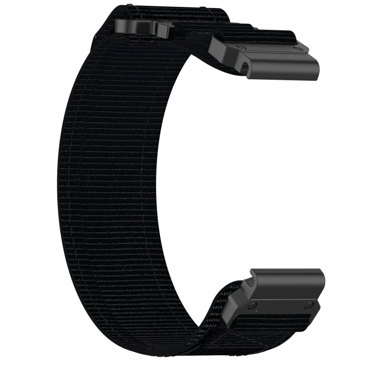 For Garmin MARQ Golfer Gen 2 22mm Nylon Hook And Loop Fastener Watch Band(Black) - Watch Bands by PMC Jewellery | Online Shopping South Africa | PMC Jewellery